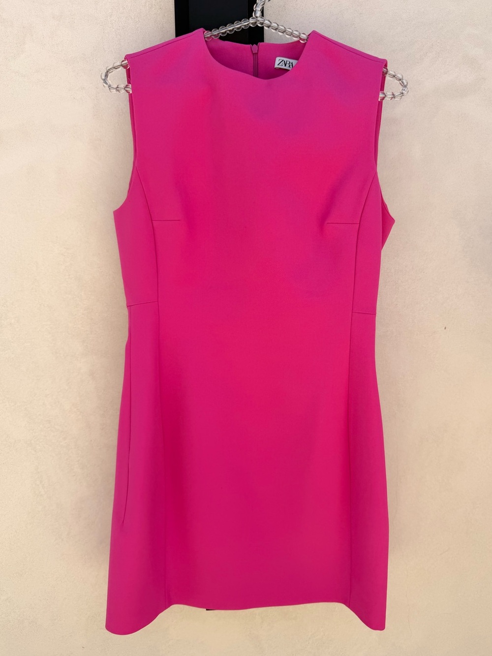 Zara Vibrant Pink Sleeveless Shift Dress